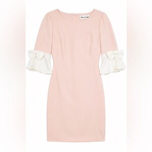 Phase Seven Blush Pink & White Bow Sleeve Dress
